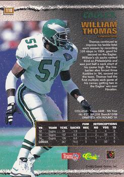 1995 Pro Line #110 William Thomas Back