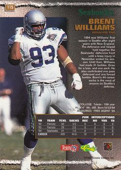 1995 Pro Line #115 Brent Williams Back