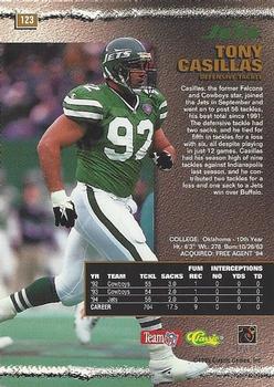 1995 Pro Line #123 Tony Casillas Back