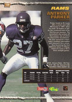 1995 Pro Line #129 Anthony Parker Back