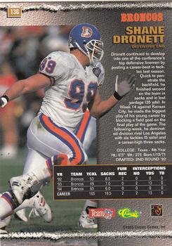 1995 Pro Line #136 Shane Dronett Back
