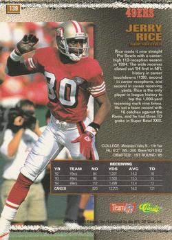 1995 Pro Line #139 Jerry Rice Back