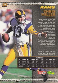 1995 Pro Line #146 Chris Miller Back