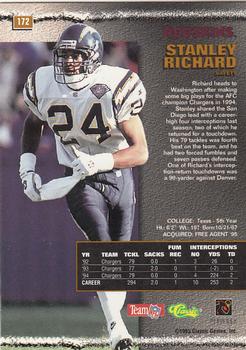 1995 Pro Line #172 Stanley Richard Back