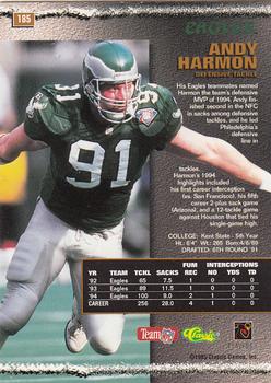 1995 Pro Line #185 Andy Harmon Back