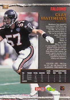 1995 Pro Line #187 Clay Matthews Back