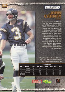 1995 Pro Line #188 John Carney Back