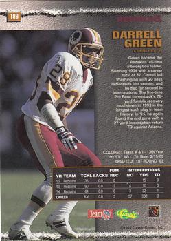 1995 Pro Line #199 Darrell Green Back