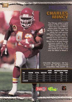 1995 Pro Line #209 Charles Mincy Back