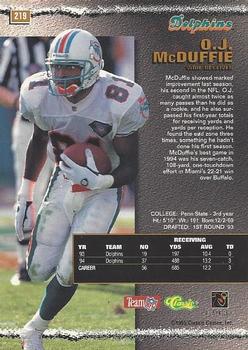 1995 Pro Line #219 O.J. McDuffie Back