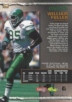 1995 Pro Line #248 William Fuller Back