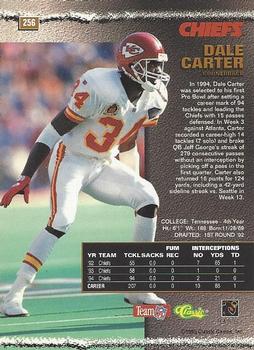 1995 Pro Line #256 Dale Carter Back