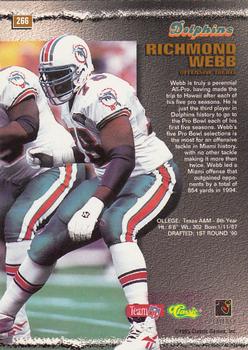 1995 Pro Line #266 Richmond Webb Back