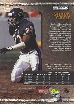1995 Pro Line #292 Shaun Gayle Back