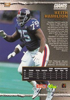 1995 Pro Line #301 Keith Hamilton Back