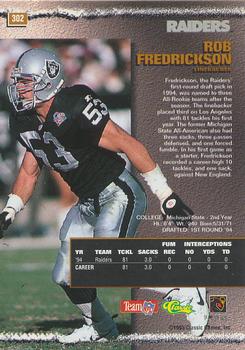 1995 Pro Line #302 Rob Fredrickson Back
