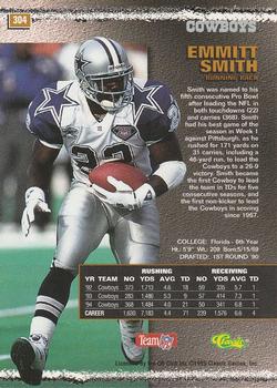 1995 Pro Line #304 Emmitt Smith Back