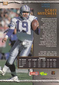 1995 Pro Line #346 Scott Mitchell Back