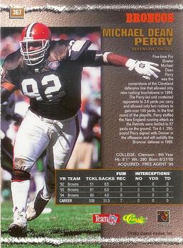 1995 Pro Line #367 Michael Dean Perry Back