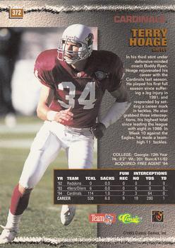 1995 Pro Line #372 Terry Hoage Back
