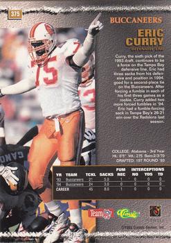 1995 Pro Line #375 Eric Curry Back