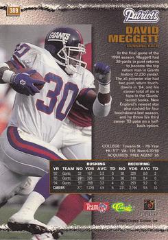 1995 Pro Line #389 David Meggett Back
