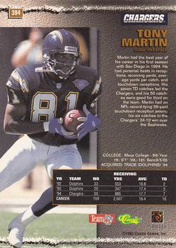 1995 Pro Line #394 Tony Martin Back