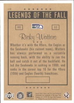 1999 Upper Deck Retro - Legends of the Fall #L10 Ricky Watters Back