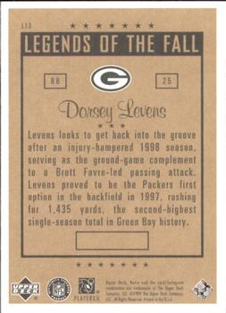 1999 Upper Deck Retro - Legends of the Fall #L13 Dorsey Levens Back