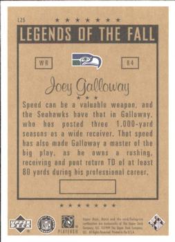 1999 Upper Deck Retro - Legends of the Fall #L25 Joey Galloway Back