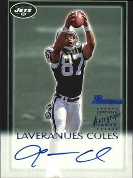 2000 Bowman - Autographs #LC Laveranues Coles Front