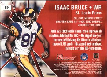 2000 Bowman - Breakthrough Discoveries #BD4 Isaac Bruce Back