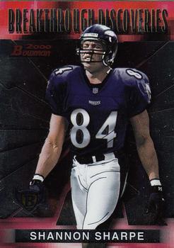 2000 Bowman - Breakthrough Discoveries #BD6 Shannon Sharpe Front