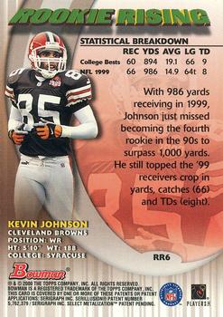 2000 Bowman - Rookie Rising #RR6 Kevin Johnson Back