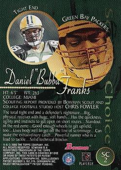 2000 Bowman - Scout's Choice #SC2 Bubba Franks Back
