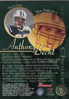 2000 Bowman - Scout's Choice #SC11 Anthony Becht Back