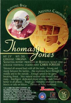 2000 Bowman - Scout's Choice #SC12 Thomas Jones Back