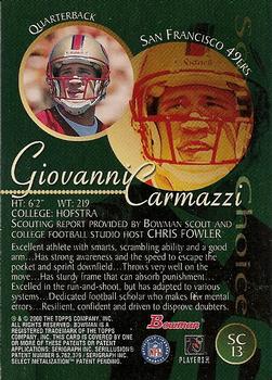 2000 Bowman - Scout's Choice #SC13 Giovanni Carmazzi Back