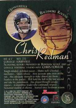 2000 Bowman - Scout's Choice #SC20 Chris Redman Back