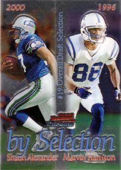 2000 Bowman Chrome - By Selection #B5 Shaun Alexander / Marvin Harrison Front