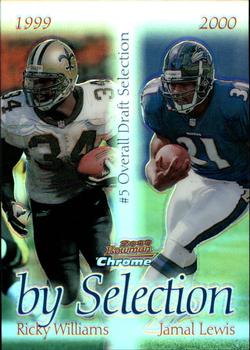 2000 Bowman Chrome - By Selection Refractors #B3 Ricky Williams / Jamal Lewis Front