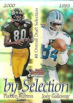 2000 Bowman Chrome - By Selection Refractors #B10 Plaxico Burress / Joey Galloway Front