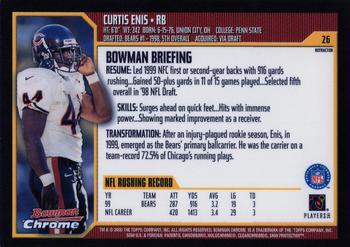 2000 Bowman Chrome - Refractors #26 Curtis Enis Back