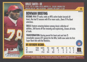 2000 Bowman Chrome - Refractors #35 Bruce Smith Back