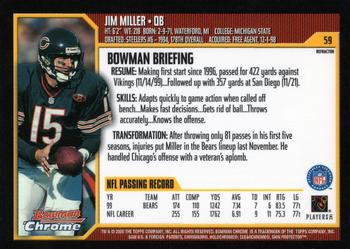 2000 Bowman Chrome - Refractors #59 Jim Miller Back