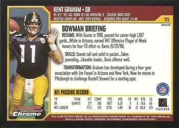 2000 Bowman Chrome - Refractors #115 Kent Graham Back