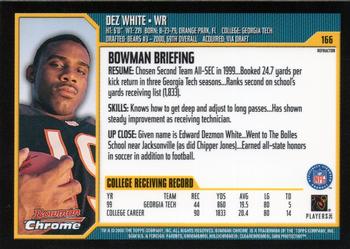 2000 Bowman Chrome - Refractors #166 Dez White Back