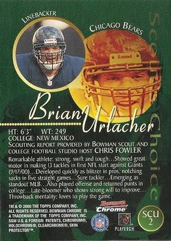 2000 Bowman Chrome - Scout's Choice Update #SCU2 Brian Urlacher Back