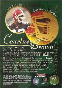 2000 Bowman Chrome - Scout's Choice Update #SCU3 Courtney Brown Back