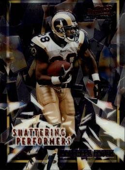 2000 Bowman Chrome - Shattering Performers #SP9 Marshall Faulk Front